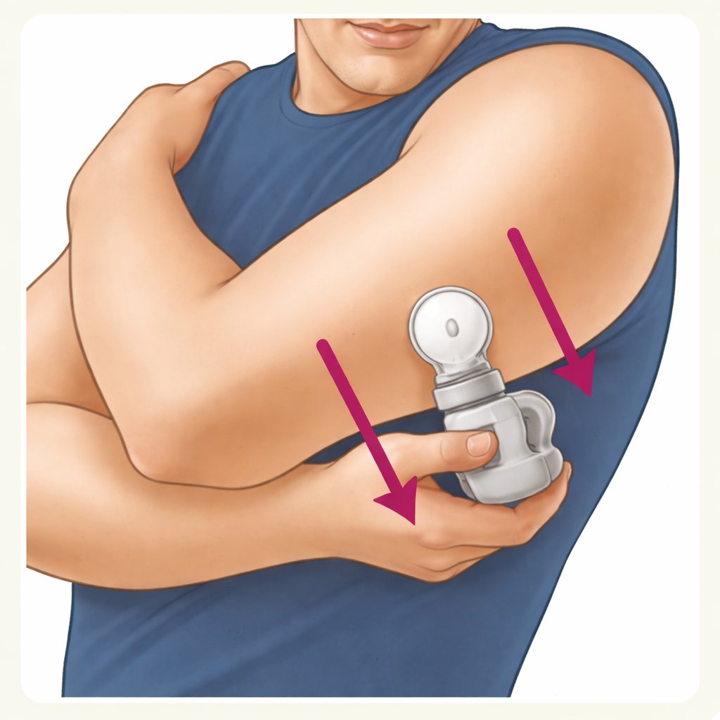 Pull applicator away from arm