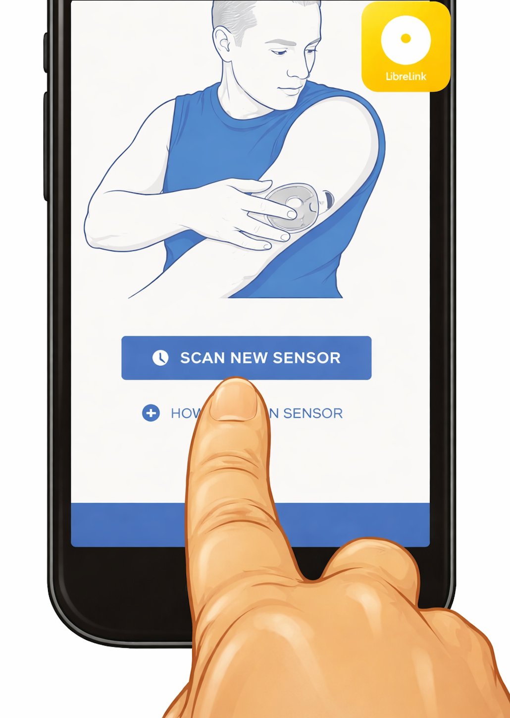 Scan new sensor in FreeStyle LibreLink app